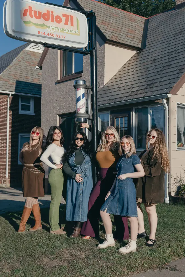 The Studio 71 team outdoors